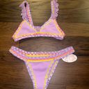 Crochet Two Piece Bikini Purple Photo 0