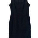 Banana Republic  Black Sleeveless Dress Faux Fur Hem Sz 10 Photo 0