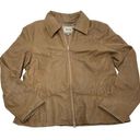 Vera Pelle  Jacket Womens X Large Tan Camel Real Leather Collared Full Zip Italy Photo 0