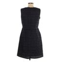 Cynthia Rowley  Sheath Dress Black Sparkle Striped Sleeveless Sheath Size 8 Photo 1