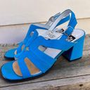 Vintage 90s Y2K 9&CO blue strappy chunky heels Size 8.5 Photo 4