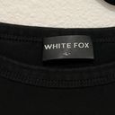 White Fox Cropped Tshirt, Black, Size Large, short sleeve Photo 3