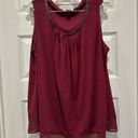 Carmen Marc Valvo Carmen by  Maroon Sleeveless Blouse 2X Photo 0