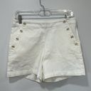 J. McLaughlin  Womens Dominica Short 4 White Gold Button Sailor High Rise Cotton Photo 0