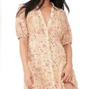 Free People  Bonnie Mini Dress Floral Orange/Cream NEW Size Medium Photo 3