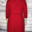 Lane Bryant  NWT Size 18/20 Red - Crochet Lace Trim Sheath Sweater Dress Photo 4