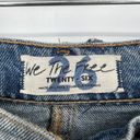 Free People We The Free by  Denim Cut Off Skirt Light Wash Button Fly Size 26 Photo 4