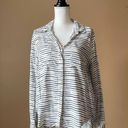 Velvet Heart  | Striped Split Hem Button Down Top Sz M Photo 1