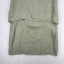 Lungo L’arno Lungo L'Arno Linen Dress Womens Medium Green Beach Summer Popover Casual Shift Photo 2