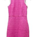 J.Crew NWT  Hot Pink Textured Tweed Sheath Dress White Trim Women's Sz 00 Petite Photo 0