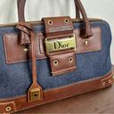 Christian Dior  Street Chic Uptown Denim & Leather Top Handle Bag Purse Photo 2