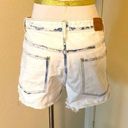 ZARA Distressed Bleached Boyfriend Jean Shorts 100% Cotton Size 2 Photo 3