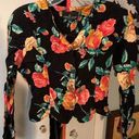 Carole Little  Petites Black Jacket with Floral Print Photo 0