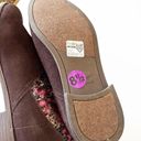 Toms  Serra Sweater Boot Slouchy Size 8.5 Brown Suede Chunky Knit Pink Lodgecore Photo 2