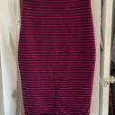 A.L.C. Dark Cherry & Navy Blue Stripe Delmar Skirt Photo 1