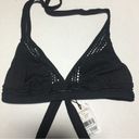 Robin Piccone  Perla Halter Bikini Top In Black Size S Photo 4