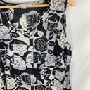 St. John  Patterned Silk Black White Floral Sleeveless Top size Large Photo 1