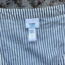 Piper  & Blue Vintage Ruffle Cap Sleeve Pinstripe Top Navy & White XL Photo 2