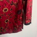 Jaclyn Smith red floral long sleeve pajama set, oriental, lightweight Photo 6