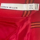 Karen Millen  Edgy Red High Waisted Tartan Plaid Ruffle Popover Pencil Skirt Sz.2 Photo 7