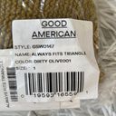 Good American  Women’s Always fits Triangle bikini top in dirty olive001 size 1 Photo 3