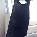 No Boundaries  Black Basic Back Cut Out Tank Top / Swim Suit Cover Up Size Large Photo 2