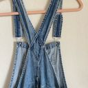 Free People  We The Free Denim Bib Cuffed Cottagecore Shortall/ Overalls Size XS Photo 12