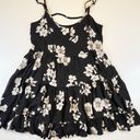 Brandy Melville  Jada Floral Black Ivory Ruffle One Size O/S Dress Mini Loose Photo 2