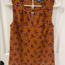 Modcloth  Orange Pink Floral Keyhole Neck Tank Top Women’s Size XS Photo 0