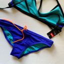Tyr. Blue Crossfit Bikini size Medium Top/Large Bottom Photo 8