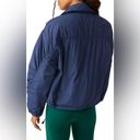 Free People Movement Off the Bleachers Coaches Jacket Navy Blue Size Small NWOT Photo 1