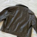 Miss Lola Brown Faux Leather Jacket Photo 2