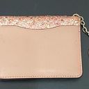 Coach  Genuine Leather Glitter Rose Gold Key Ring Card Case ID Holder Wallet Photo 2