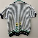 The Loft Vintage Sweater Short Sleeve Sunflower Button Front Cardigan Watering Can Photo 6