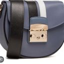 Furla mini metropolis blue nylon crossbody bag Photo 0