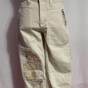 Pilcro  Beige Cargo Pants with Paisley Patches Photo 0