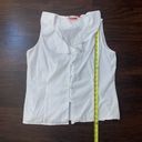 Oscar de la Renta Oscar by  white button down sleeveless blouse size 16 Photo 8