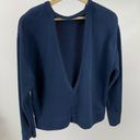 Nike  Dri-Fit Navy Blue Versa Long Sleeve Open Back Sweatshirt Medium M Photo 3