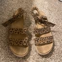 Cheetah Print Platform Wedges Multi Size 10 Photo 0