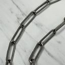 The Bar Dark Silver Tone Metal Chain Link Belt Size XS Small S Photo 2