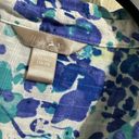 White Stag  Watercolor Long Sleeve Button Up Blouse Top Sz XL 16-18 Blue White Photo 5