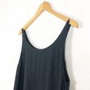 Eileen Fisher  100% Silk Scoop Neck Tank Midi Dress Large Black Lagenlook Photo 5