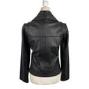 Michael Kors Missy Wing Collar Black Leather Moto Jacket Size XS $695 Photo 9