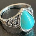 Water drop turquoise stone ring Photo 1