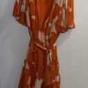 Alexis ✨ Target Flutter Sleeve Pleated Wrap Sz 3X Dress Orange✨ Photo 4