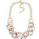 Style & Co  Mixed Stone Beaded Link Statement Necklace in Gold MSRP $40 NWT Photo 0