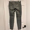 Bebe  Black Snakeskin Print Black/Grey Skinny Jeans Size 27 low rise stretch Photo 3