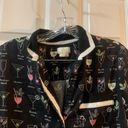 Kate Spade  Black Multicolor Cocktails Print Pajama Top XS Photo 2