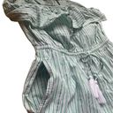 American Eagle America Eagle Green White Striped Strapless Ruffle Top Dress Womens Size Large Photo 4