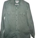 Madewell  Shirt Womens Small S Tomboy Work Green Button-Up 100% Cotton preowned Photo 2